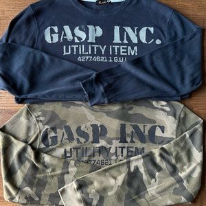 GASP BODYBUILDING THERMAL GYM SWEATERS 2-PACK